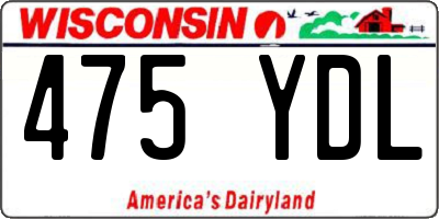 WI license plate 475YDL
