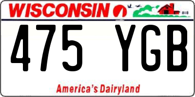 WI license plate 475YGB