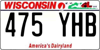 WI license plate 475YHB