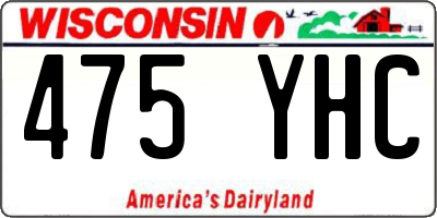 WI license plate 475YHC