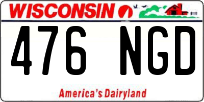 WI license plate 476NGD