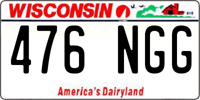 WI license plate 476NGG