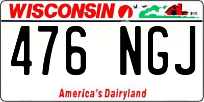 WI license plate 476NGJ