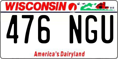 WI license plate 476NGU