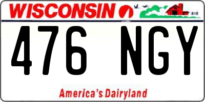 WI license plate 476NGY