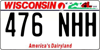 WI license plate 476NHH