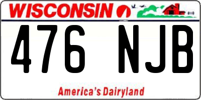 WI license plate 476NJB