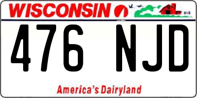 WI license plate 476NJD