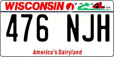 WI license plate 476NJH