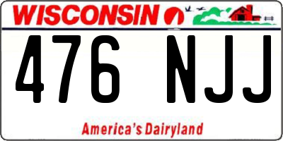WI license plate 476NJJ