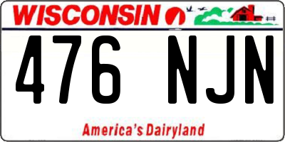 WI license plate 476NJN