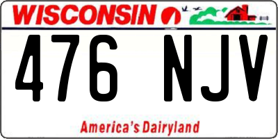 WI license plate 476NJV