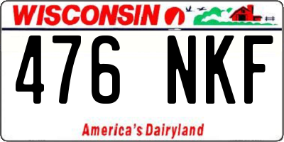 WI license plate 476NKF