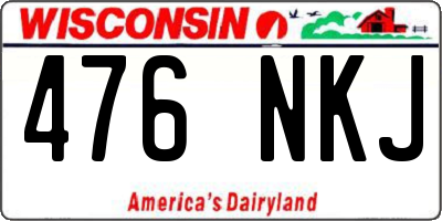 WI license plate 476NKJ