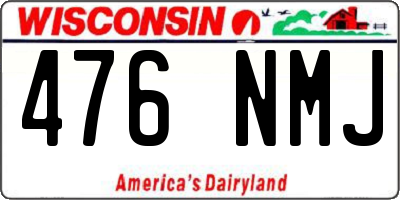 WI license plate 476NMJ