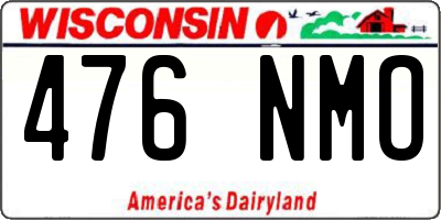 WI license plate 476NMO