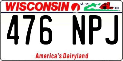WI license plate 476NPJ