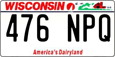 WI license plate 476NPQ