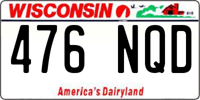 WI license plate 476NQD