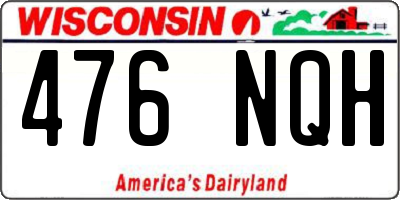 WI license plate 476NQH