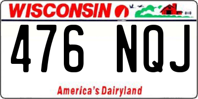 WI license plate 476NQJ