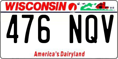 WI license plate 476NQV