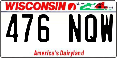 WI license plate 476NQW