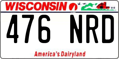 WI license plate 476NRD