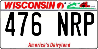 WI license plate 476NRP