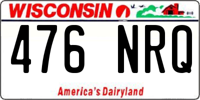 WI license plate 476NRQ