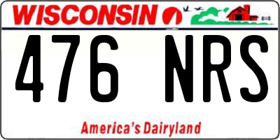 WI license plate 476NRS