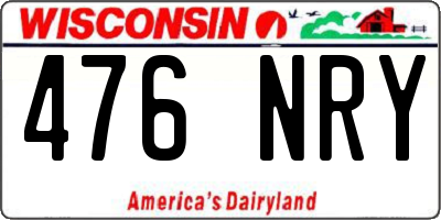 WI license plate 476NRY