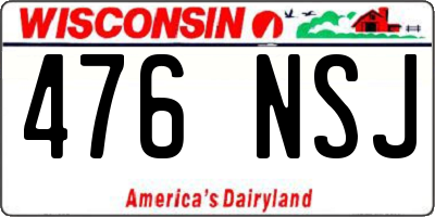 WI license plate 476NSJ