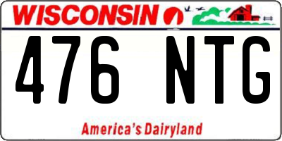 WI license plate 476NTG
