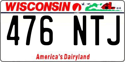 WI license plate 476NTJ