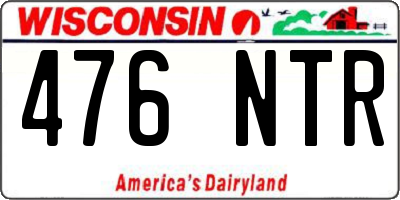 WI license plate 476NTR