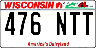 WI license plate 476NTT