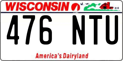 WI license plate 476NTU