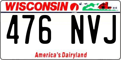 WI license plate 476NVJ