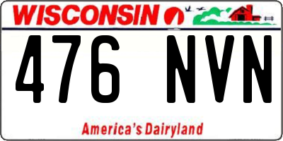 WI license plate 476NVN