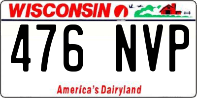 WI license plate 476NVP