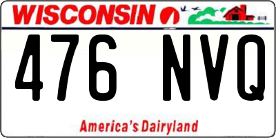 WI license plate 476NVQ