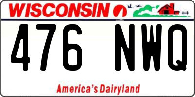 WI license plate 476NWQ