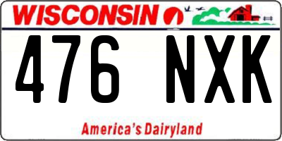 WI license plate 476NXK