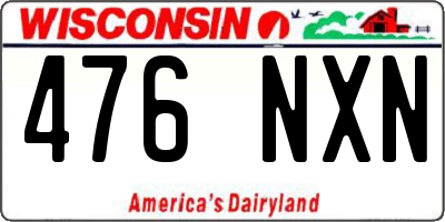 WI license plate 476NXN