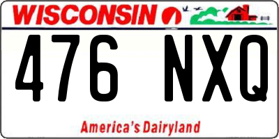 WI license plate 476NXQ