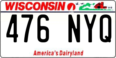 WI license plate 476NYQ