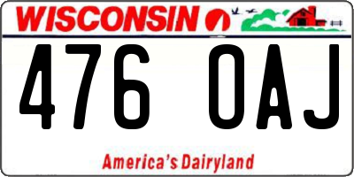 WI license plate 476OAJ