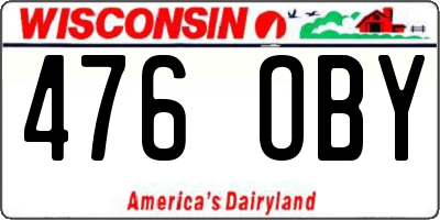 WI license plate 476OBY