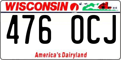 WI license plate 476OCJ